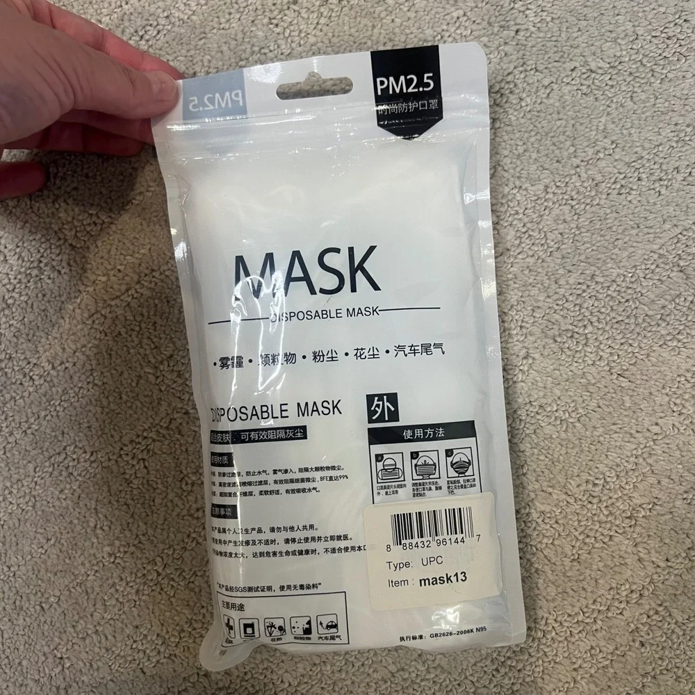 Disposable Face Masks 10 Pcs PM2.5 Low Air Resistance Breathe Smoothly‎